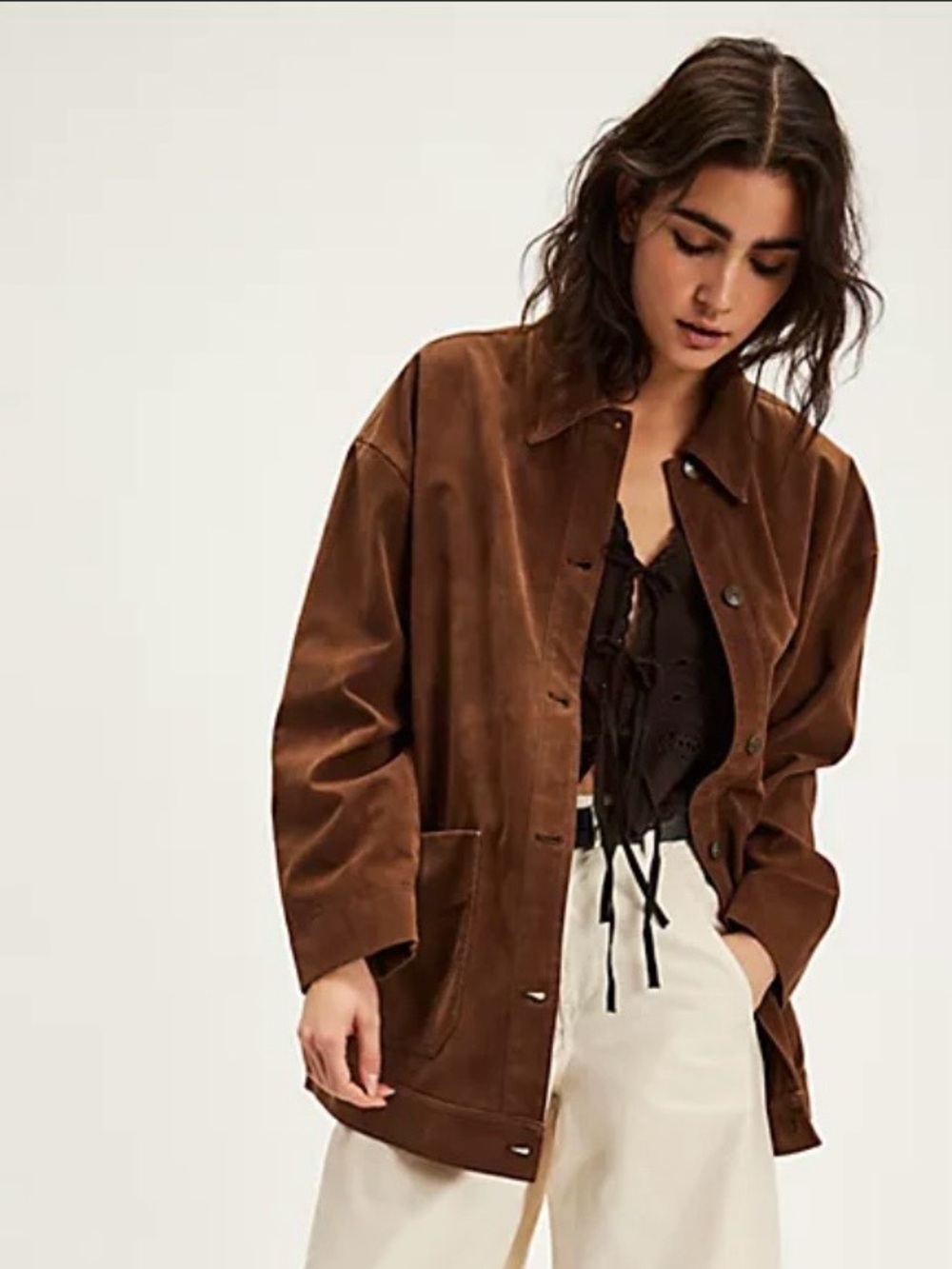 We The Free Avery Vegan Suede Jacket Small